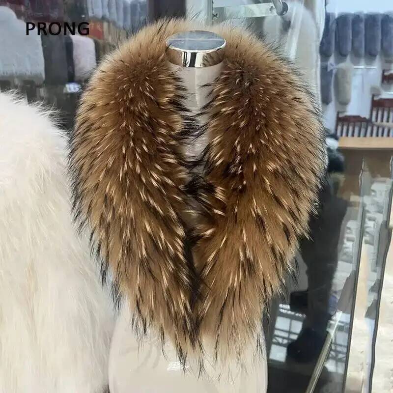Natural Raccoon Fur Collar Rea - Shawl Wrap Winter review and price