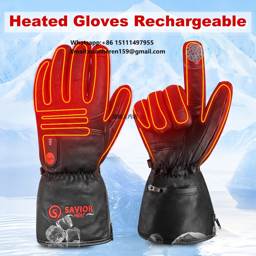 Heated Leather Gloves Men Wome - Touch Screen Gloves review and price