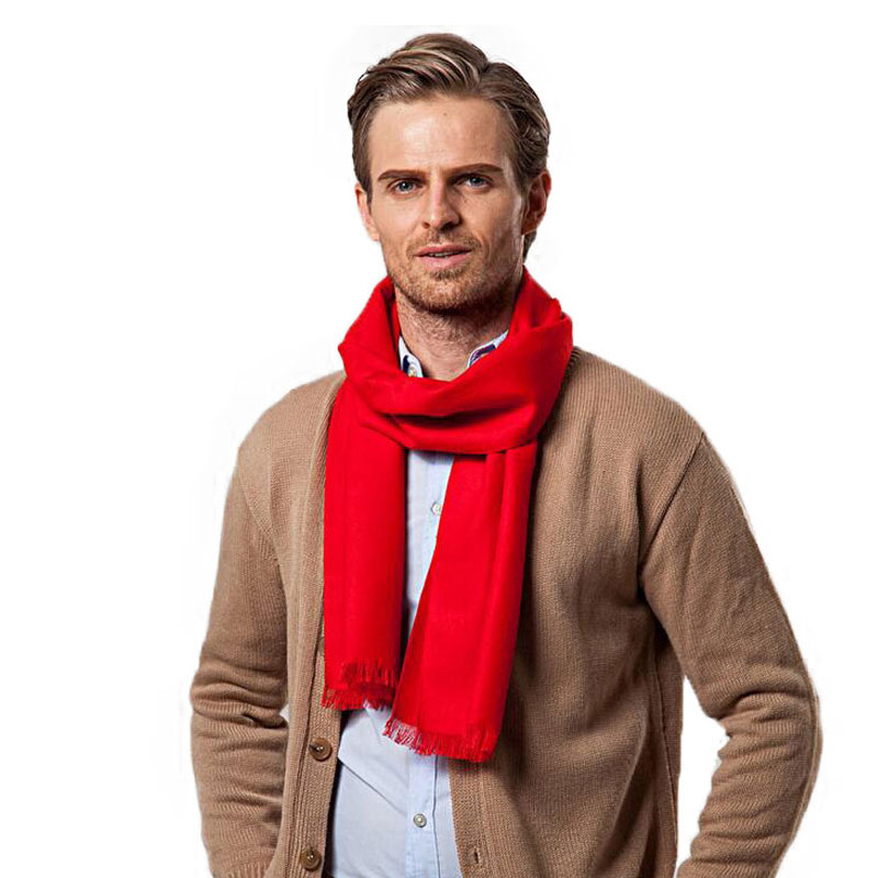 Fashion Winter Solid Color Men - Wool Scarf Men review and price