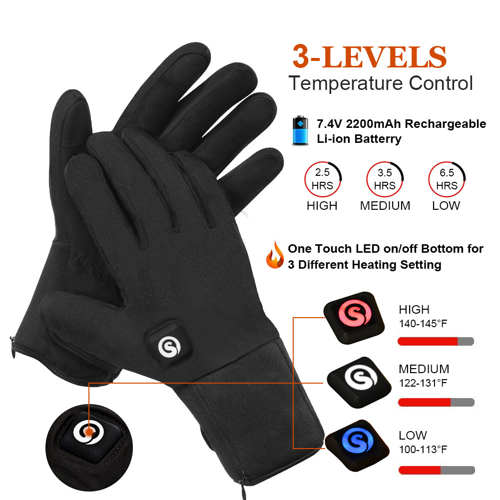 Winter Electric Heated Gloves  - Touch Screen Gloves review and price