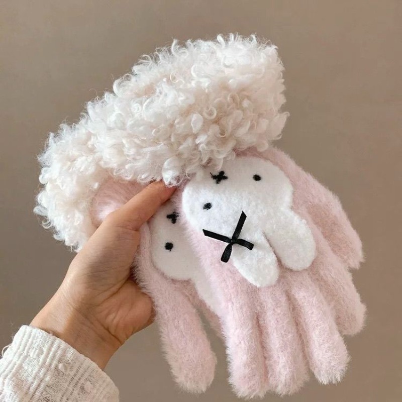 Cartoon Kawaii Plush Knitting  - Touch Screen Gloves review and price