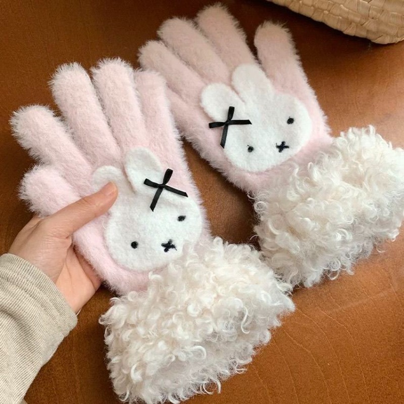Cartoon Kawaii Plush Knitting  - Touch Screen Gloves review and price