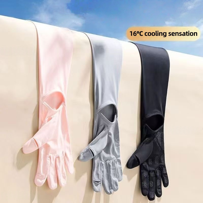 UPF50+ Ice Silk Sun Protection - Touch Screen Gloves review and price