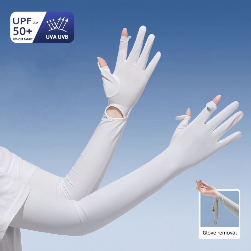 UPF50+ Ice Silk Sun Protection - Touch Screen Gloves review and price